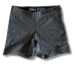Grey Nike Pro Spandex Shorts